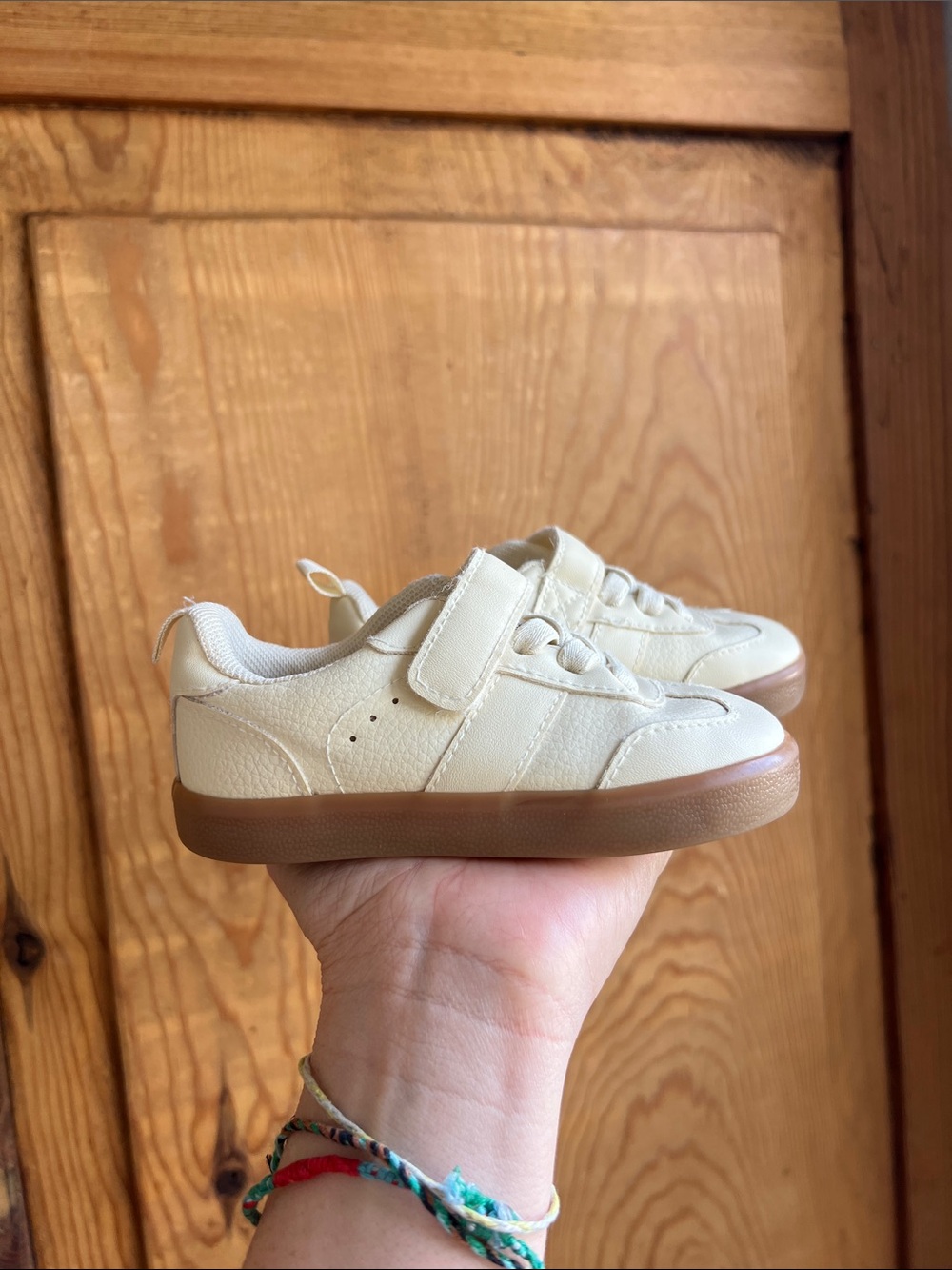 H&M | Cream Kids Velcro Sneakers with Gum Sole